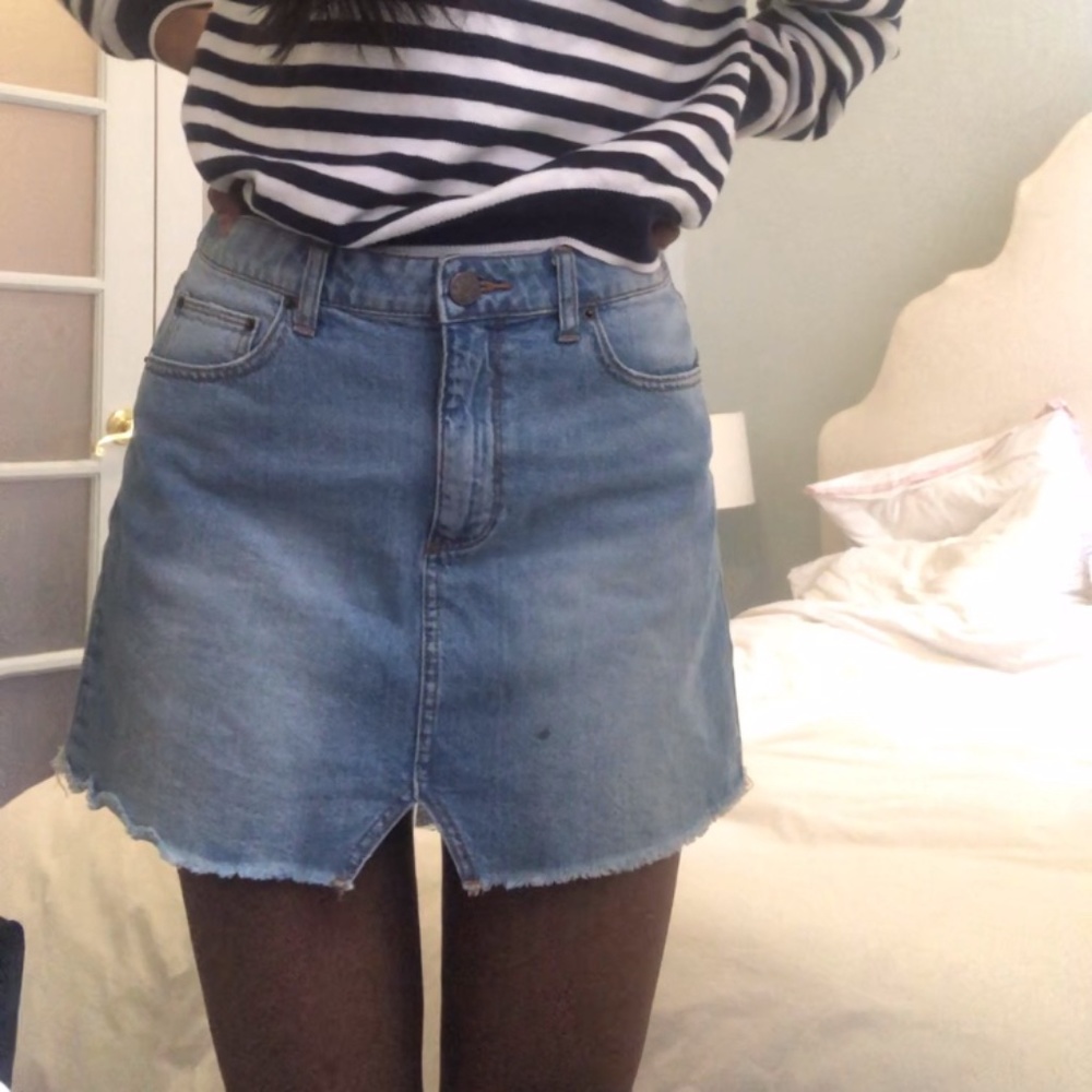 Urban Outfitters Light-Wash Denim Skirt